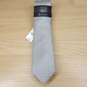 ALFANI Mens Neck Tie Pale Green Diamond Pattern Stain Resistant